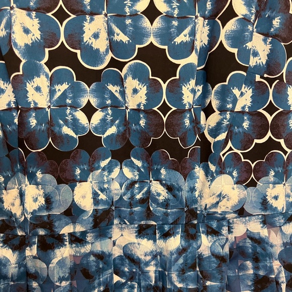 Talbots Sleeveless Blue Fit & Flare Dress - Picture 8 of 10